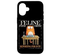 Feline Food critic reporting for duty Custodia per iPhone 16