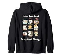 Feline Functional Occupational Therapy Funny Cat Lovers Felpa con Cappuccio