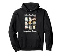 Feline Functional Occupational Therapy Funny Cat Lovers Felpa con Cappuccio