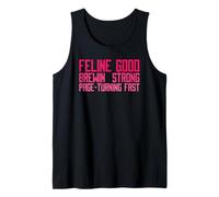 Feline Good Brewin' Strong Page-Turning Fast Caffeina Addict Canotta