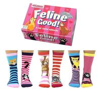 Feline Good Cat Oddsocks calzini in 37-42, set da 6 calze, Feline