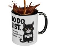 Feline Mug, Ceramic Feline Water Cup, Thermal Insulation Container, | Reusable Heat Insulation Drinking Container, Decorative Anti-Scalding Beverage Container for Hot or Cold Drinks