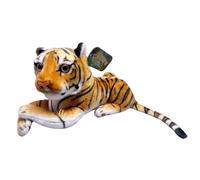 FELINI Peluche Sdraiato 30cm e 50cm Tigre Bianca Marrone Assortiti Soft Plush