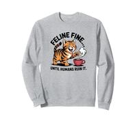 Felino Amante dei Gatti va Bene Fino a Quando Gli Umani Non Lo rovinano. Felpa