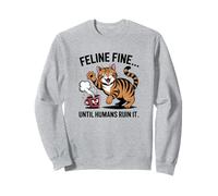 Felino Amante dei Gatti va Bene Fino a Quando Gli Umani Non Lo rovinano. Felpa
