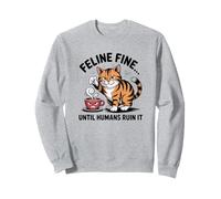 Felino Amante dei Gatti va Bene Fino a Quando Gli Umani Non Lo rovinano. Felpa