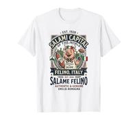 Felino, Italia - Capitale Salami - Logo Mascotte Vintage Maglietta