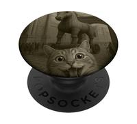 Felino selfie cavallo ingresso città antica PopSockets PopGrip Adesivo