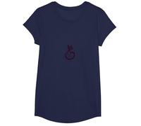Felino Stravagante Amante dei Gatti fusa Maglietta, Ragazze, Navy, L