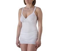 Felis Confezione da 3 Camiciole Spallina Donna Classico, Cotone Costina e Traforato, Top Canotta, Bianco, Traspiranti e Comode, Persone Anziane
