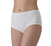 Felis Confezione da 6 Culotte Donna Classica a Vita Alta Cotone Liscio con Bordo, Mutande Donna Bianche, Traspiranti e comode, Persone anziane, sgambate, Taglie Forti