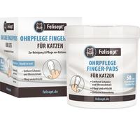 Felisept Salviette Da Dito Per La Cura Delle Orecchie Per Gatti 50 Pezzo - Rimuove Lo Sporco E Il Cerume - Casse Da Dito Per Una Pulizia Pratica E Intuitiva - Cura E Igiene Delle Orecchie Del Gatto
