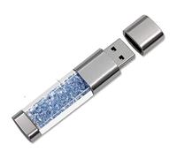 FeliSun Crystal Jewelry Chiavetta USB 3.0 Pendrive USB Stick Flash Drive Impermeabile trasparente Memory Stick Pen Drive-Fino a 80M / s (32GB, Cielo blu)