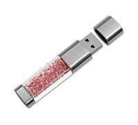 FeliSun Crystal Jewelry Chiavetta USB 3.0 Pendrive USB Stick Flash Drive Impermeabile trasparente Memory Stick Pen Drive-Fino a 80M / s (32GB, Rosa)