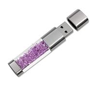FeliSun Crystal Jewelry Chiavetta USB 3.0 Pendrive USB Stick Flash Drive Impermeabile trasparente Memory Stick Pen Drive-Fino a 80M / s (16GB, Viola)