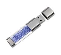 FeliSun Crystal Jewelry Chiavetta USB 3.0 Pendrive USB Stick Flash Drive Impermeabile trasparente Memory Stick Pen Drive-Fino a 80M / s (16GB, Blu scuro)
