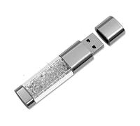 FeliSun Crystal Jewelry Chiavetta USB 3.0 Pendrive USB Stick Flash Drive Impermeabile trasparente Memory Stick Pen Drive-Fino a 80M / s (64GB, Bianca)