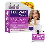 FELIWAY Classic 3x30 Giorni di Ricariche Calmanti per Diffusore di Feromoni, Con