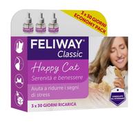 Feliway Classic, Calmante per Gatti, 3 Ricariche da 48ml per Diffusore