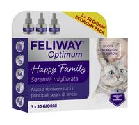 FELIWAY Optimum 3x30 Giorni di Ricariche Calmanti per Diffusore di Feromoni