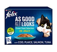 Felix As Good As It Looks Cat Food Ocean Feasts 4 x 12 x 100g (48 Pouches)