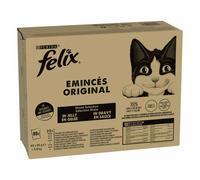 Felix Classic in buste 80 x 85 g Pacco misto umido per gatti - Mix Carne e Pesce: Tonno, Gamberetti, Pollo, Anatra