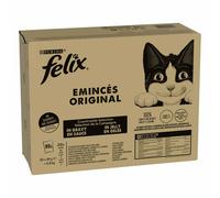 Felix Classic in buste 80 x 85 g Pacco misto umido per gatti - Mix di terra: Pollo e Reni, Anatra e Agnello, Pollo, Manzo