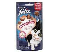 FELIX Crispies Snack per Gatti Adulti con Salmone e Trota 8 Confezioni da 45g
