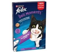 Felix Deli Moments Snack Liquidi per Gatti Gusto Anatra 4x10g
