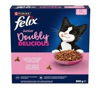 Felix Doubly Delicious Junior Karma con mix di pollo e tacchino e verdure 2-12 mesi 800 g