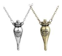 Felix Felicis Collana Pozione Magica Liquido Bottiglia Fortuna Vingtage Bronzo Antico Argento Ciondolo Colore Gioielli Film