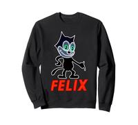 Felix Il Gatto incandescente Neon - Retro Anni '20 Cyber estetica Felpa
