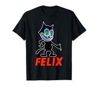 Felix Il Gatto incandescente Neon - Retro Anni '20 Cyber estetica Maglietta