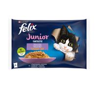 Felix Junior Fantastic in buste 4 x 85 g Alimento umido per gatto - Salmone e Pollo
