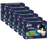FELIX Kit Risparmio 72x85G Le Ghiottonerie Cat Busta Multipack MIX CARNE E VERDURE