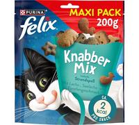 FELIX KnabberMix - Snack per gatti con sapore di pesce, confezione da 1 (1 x 200 g)