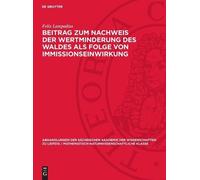 Felix Lampadius Beitrag Zum Nachweis Der Wertminderung Des Wa (Copertina rigida)