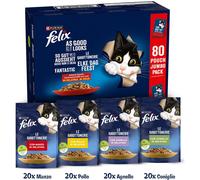Felix Le Ghiottonerie - Selezioni Deliziose - Jumbo Pack 80x85 g - 6.800 g