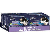 FELIX Le Ghiottonerie Cibo Umido per Gatti Adulti 60 Bustine da 85 g Bocconcini