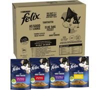 FELIX Le Ghiottonerie Cibo Umido per Gatti Adulti 80 Bustine da 85g Carne