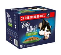 Prezzo speciale! 48 x 85 g / 80 g Felix Alimento umido per gatto - Le Ghiottonerie in gelatina Varietà con verdure (Manzo e Carote, Pollo, Salmone, Trota)