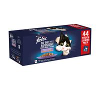 Felix Le Ghiottonerie in Gelatina 88 x 85 g umido gatto - Selezione mista (Pollo, Manzo, Tonno, Salmone)