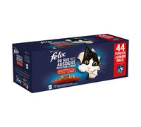 Felix Le Ghiottonerie in Gelatina 88 x 85 g umido gatto - Varietà di carne 1 (Pollo, Manzo, Anatra, Agnello)