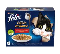 Felix Le Ghiottonerie in Salsa 12 x 85 g Alimento umido per gatto - Varietà di carne (Pollo, Manzo, Agnello, Anatra)