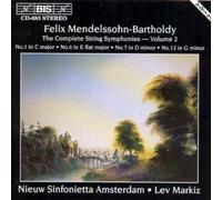 Felix Mendelssohn Bartholdy Complete String Symphonies Vol. 2 (Markiz, Nsa) (CD)