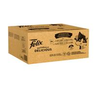 Felix Naturally Delicious 80 x 80 g Pacco misto umido per gatti - Selezione di Campagna in Gelatina