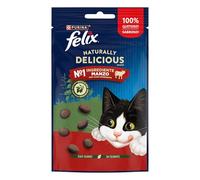 FELIX Naturally Delicious Snack per Gatti Adulti con Manzo e Bacca di Goji 8 Confezioni da 50g