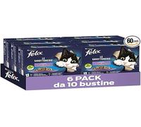 Felix Purina Le Ghiottonerie Cibo Umido per Gatti con Manzo Pollo Salmone e Tonn
