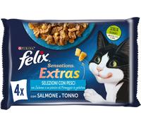 Felix Sensations Extras Cat Busta Multipack 4x85G SALMONE E TONNO