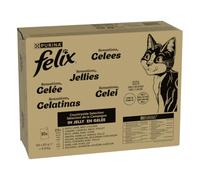FELIX Sensations Jellies Cibo Umido per Gatti Adulti, 80 Bustine da 85 g